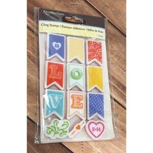 RECOLLECTIONS 309700 LOVE RUBBER STAMP SET OF 12 VALENTINES